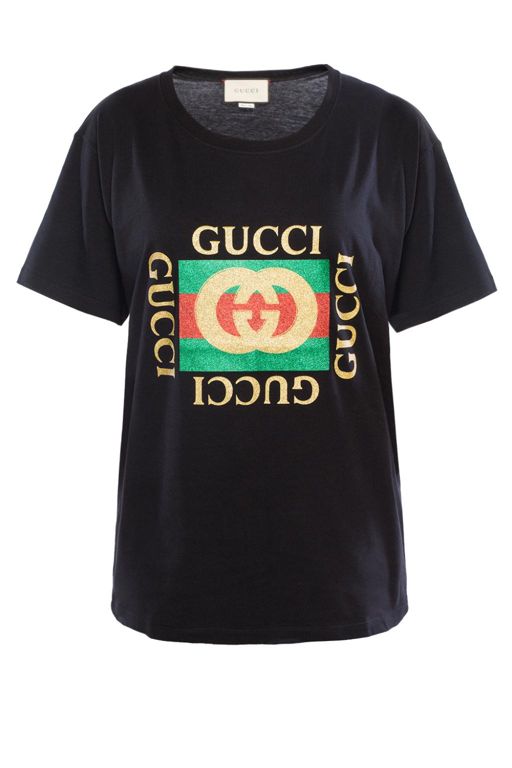 Gucci Glitter logo T-shirt | Women's Clothing | Vitkac